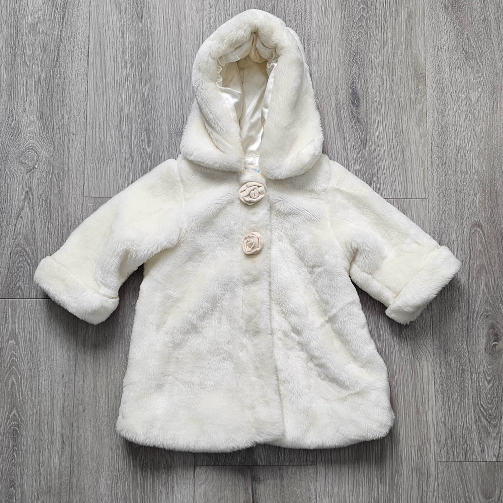 The Children's Place Faux Fur Winter Coat for baby girl Sz 12m